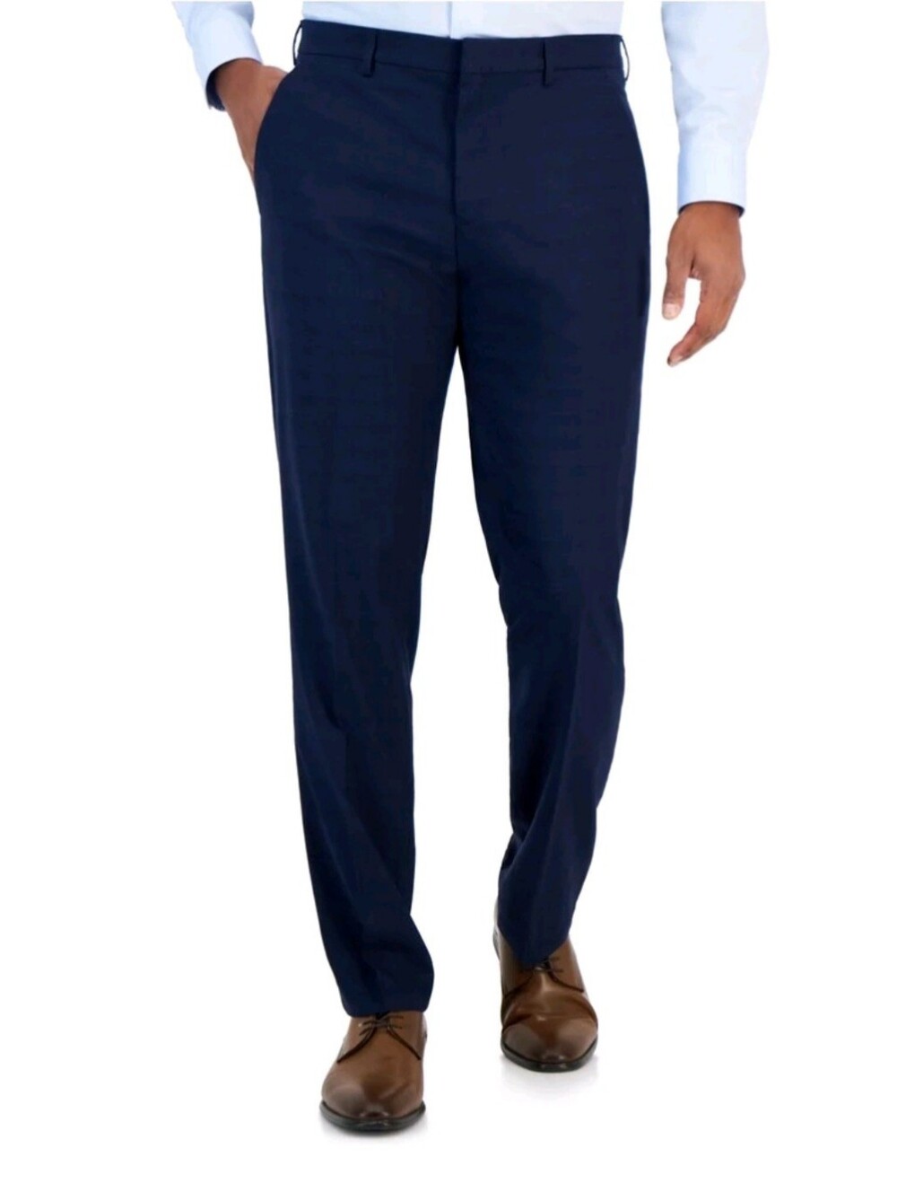 Perry Ellis Flex Stretch Dress Pants Casual Office 34x34 NWOT Navy Blue
